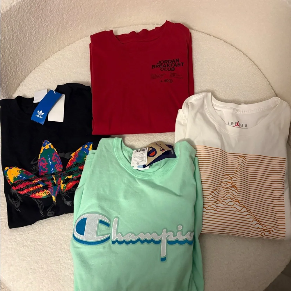 Lot of Men’s T-Shirts- Jordan, Adidas, Champion - L